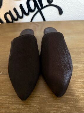 Jenni Kayne Dark Brown Pointed Toe Mule Flats